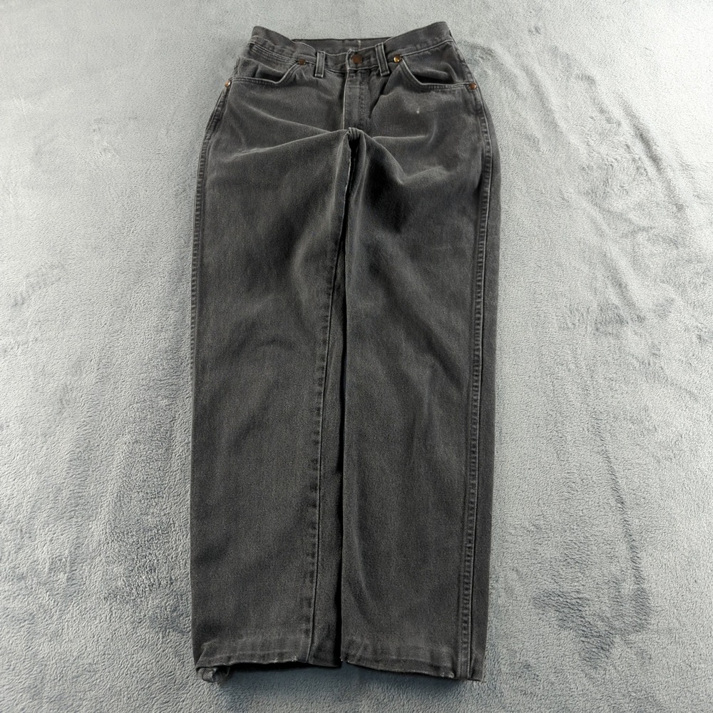 Vintage 90s Wrangler Jeans Fits 26x29 Black Faded Straight Grunge Skate Made USA